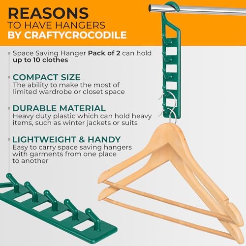 Set of 2 Space Saving Hangers for Clothes, Hanger Organizer Space Saver - Image 6