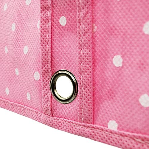 HANGERWORLD Single Pink Polka Dot Breathable Garment Coat Cover Bag-for All Clothes & Dresses-45" (114cm) - Image 6