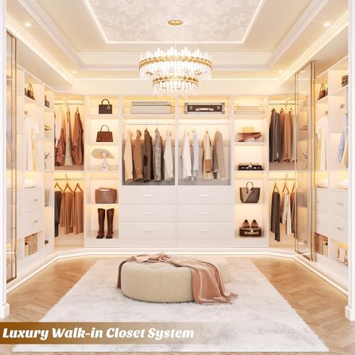 Besiost Corner Closet System with 5 Drawers, Closet Organizer Systems - Image 2
