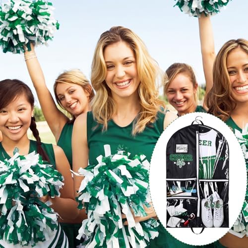 Blushtier 40" Cheer Uniform Garment Bag Cheerleading, Black,Green - Image 4