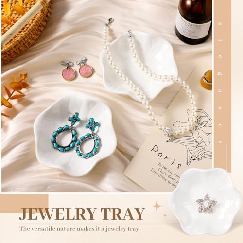 Shappy 12 Pcs Ceramic Ring Trinket Dish Bulk Jewelry Tray - Image 4