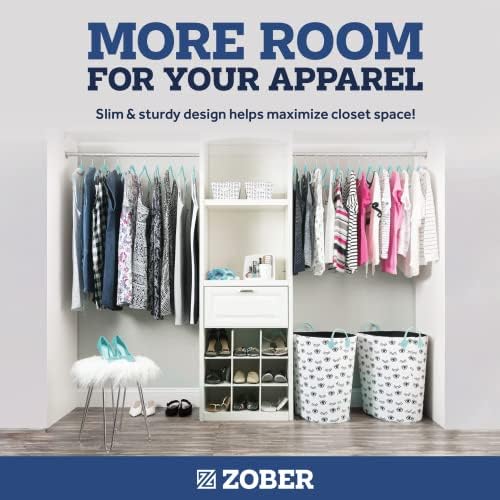 Zober Turquoise Velvet Hangers 50 Pack, Slim Non Slip Clothes Hangers - Image 5