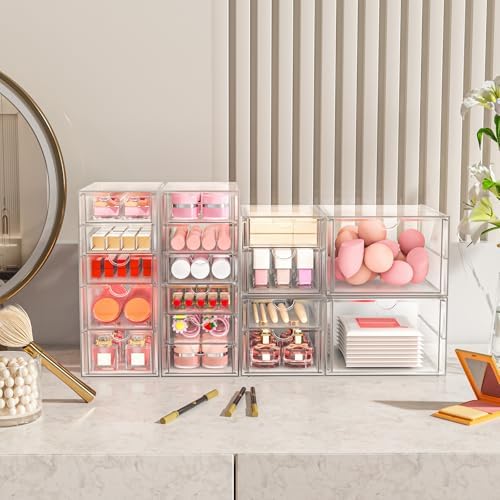 ARSTPEOE 17-Drawer Acrylic Storage & Makeup Organizer for Desk, Bath - Image 2