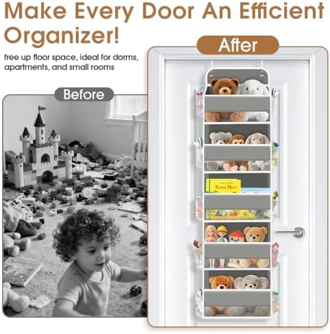 Over The Door Organizer Storage behind Door Hanging Organizer for Nursery - Image 5