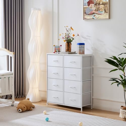 OLIXIS Dresser for Bedroom, 8 Storage Drawers, Tall Fabric Tower Organizer - Image 2