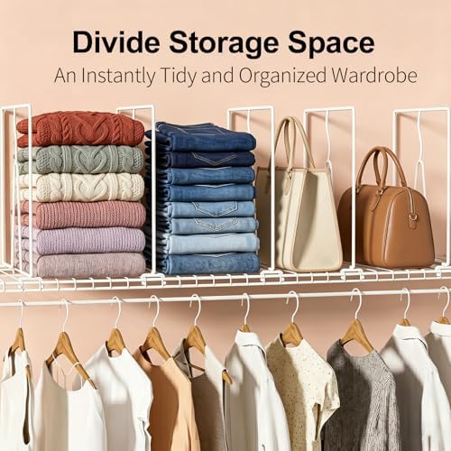 Wire Shelf Dividers for Closet: 12" Tall x 12" Deep (Taller) 6 Pack - Image 3