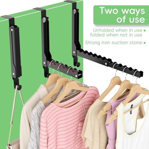 Foldable Over the Door Hooks, Over the Door Hanger for Space Saving - Image 3