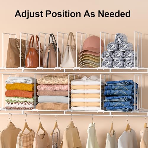 Wire Shelf Dividers for Closet: 12" Tall x 12" Deep (Taller) 6 Pack - Image 5