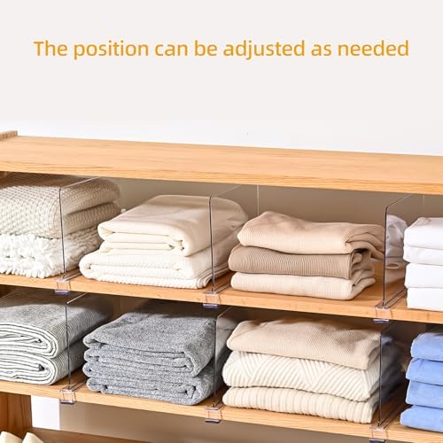 Shelf Dividers，Vertical Purse Organizer for Closet，Thickened and Sturdy Shelf Organizer for Sweater, Shirts, Handbags,8" Tall x 11" (10 Pcs) - Image 5