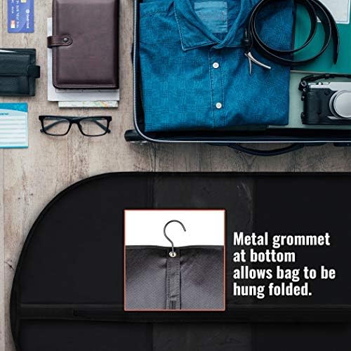 PLX 60" Inch Black Garment Bags for Long Hanging Clothes - Image 3