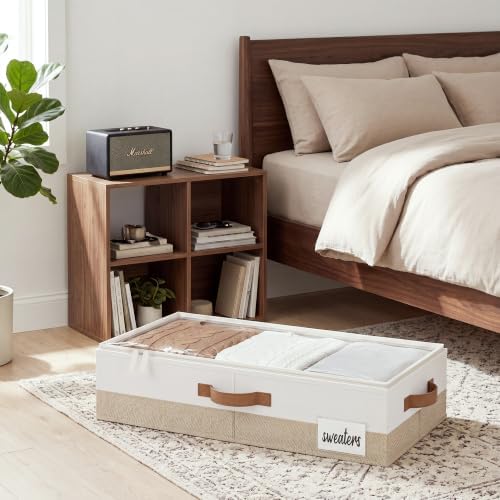 StorageWorks 5 Inch Low Profile Under Bed Storage Containers with Clear Lid - Image 5