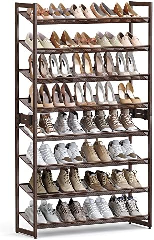 SONGMICS Metal Shoe Rack, 8-Tier Shoe Orgainzer, Holds 32-40 Pairs by SONGMICSbySONGMICSHOME