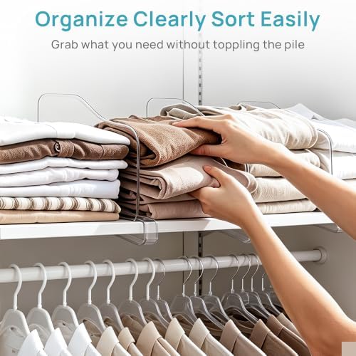 Vtopmart 12 Pack 7.5in Height Shelf Dividers for Closet Organization - Image 3