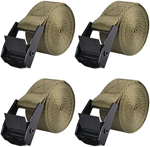 TRIWONDER Tie Down Straps Lashing Straps with Cam Buckle Nylon Webbing Heavy Duty Adjustable for Battery Kayak Motorcycle Cargo Packing by TRIWONDER