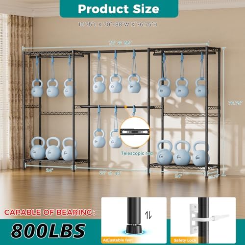 SINGAYE Heavy Duty Portable Closet Metal Clothes Racks Wardrobe with Shelf - Image 5