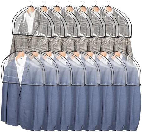 Zilink Clear Shoulder Covers for Clothes Breathable Clothes Covers, 15 Pack by Zilink