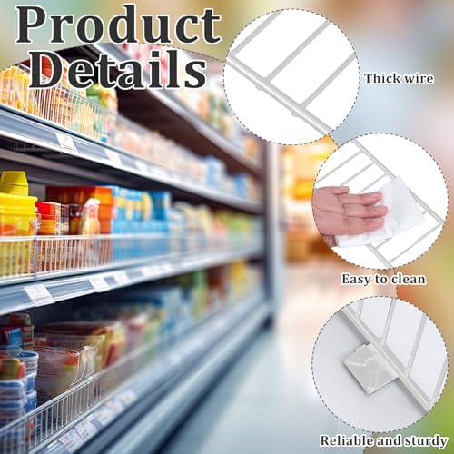 Yaocom 20 Pcs Gondola Shelf Fence 48x3'' Retail Front Wire Guard, White - Image 4
