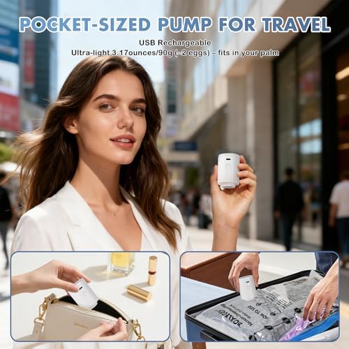 BoxLegend 16‑Pack Travel Vacuum Storage Bags with USB Pump, 4 Sizes, Thickened Compression Packing Bags for Clothes, Space‑Saving Vacuum Seal Bags for Luggage, Suitcase, Travel, Moving & Closet - Image 3