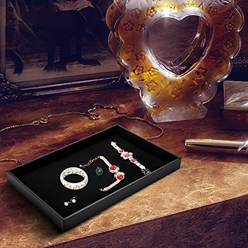 Black Velvet Stackable Jewelry Tray Showcase Display Earring Necklace Bracelet Rings Organizer…… - Image 5