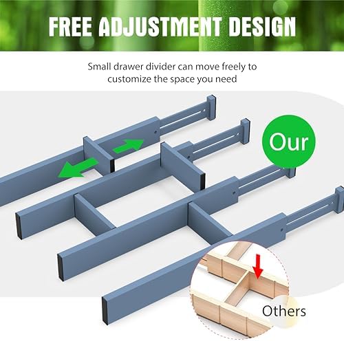 ANTOWIN Expandable Bamboo Drawer Dividers, Fits 17.6-21.6" Drawers - Image 5