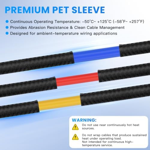 1/4" & 1/2" & 3/8" 100ft Each Expandable Braided Cable Sleeve PET - Image 6