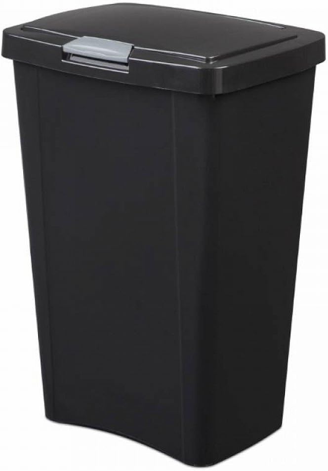 STERILITE 10459004 Touch Can, Black, 13 Gallon