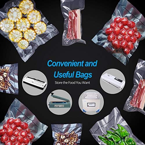 CANLENPK 9.8x13.8 Inch/25x35cm Vacuum Food Seal Bags,Large Food Vacuum Storage Sealer Bag,Seal Meal Snack Fruit Nut Tea Cookie Bean,Boil Steam Heat Freezer Sous Vide Vacum Bag (100PCS) - Image 3
