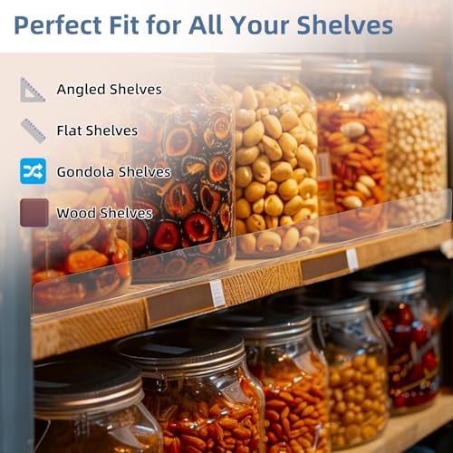 Nalwort 52 Pcs Retail Gondola Shelving Front Fence, Clear PET Shelf Fence with 1/4" Holes and Screws, Front Lips Barrier for Retail Store Display Rack, 1.5" H x 48" L - Image 5