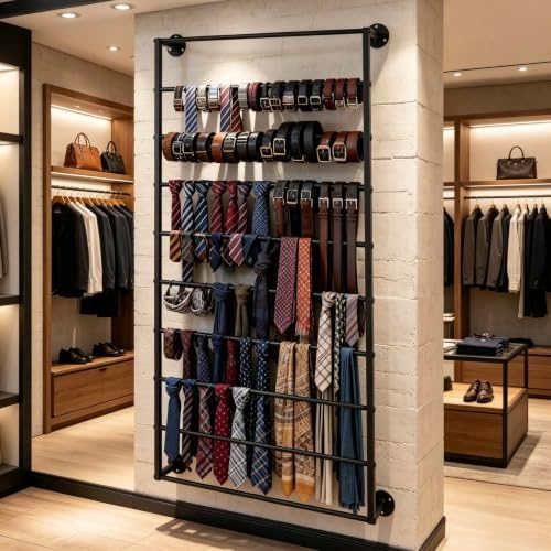 10 Tier Scarf Display Rack Tie Hijab Ribbon Organizer Gift Wrap Paper Holde - Image 4