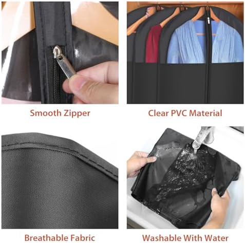 Univivi Garment Bag Suit Bag for Storage and Travel, 54 Inch, Set of 6 - Image 3