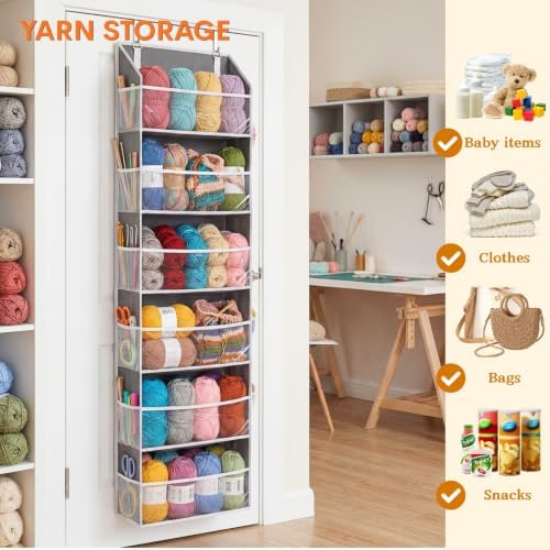 Ofiray-home Over Door Organizer with 6 Large Pockets - Image 6