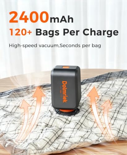 6-Pack Vacuum Seal Bags for Clothing Travel with Cordless Pump - Image 5