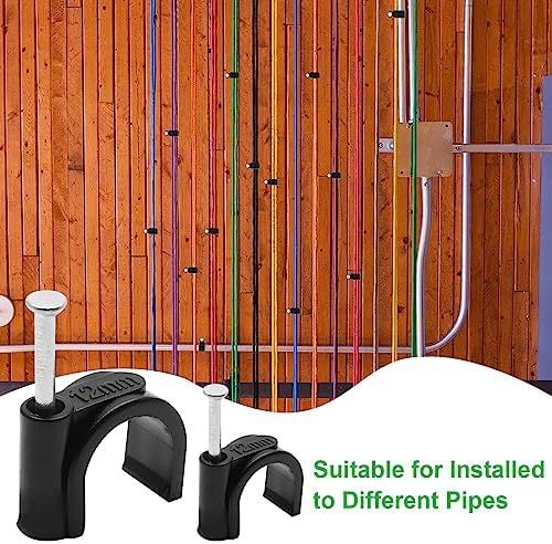 Black Half Clamp J-Hook with Nail, 0.16inch/4mm, 200pcs - Image 6