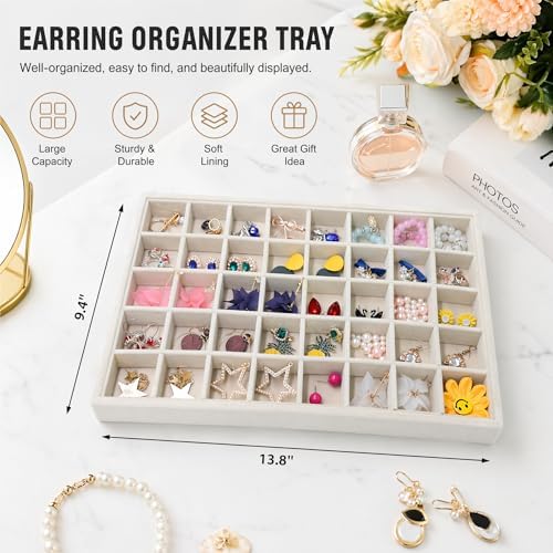 Stratalife 40 Grid Jewelry Organizer Tray, 13.8" x 9.4" x 1.2" (Pack of 2) - Image 5