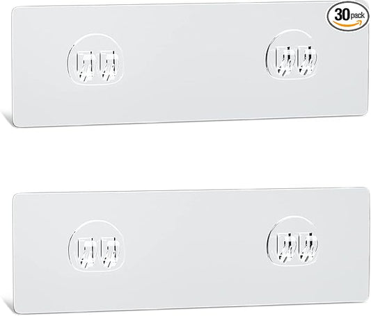 AKTECKE Shower Caddy Adhesive Replacement, No Drilling Transparent Adhesive Wall Hooks for Corner Shower Organizer Basket, Waterproof Adhesive Strip for Bathroom Shelf & Kitchen Rack