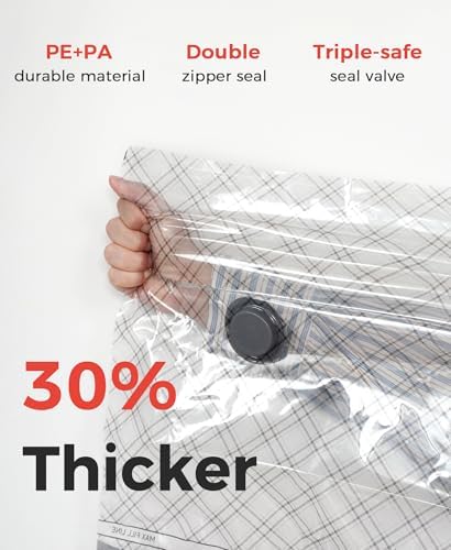 12-Pack Vacuum Seal Bags for Clothing Travel with Cordless Pump - Image 5