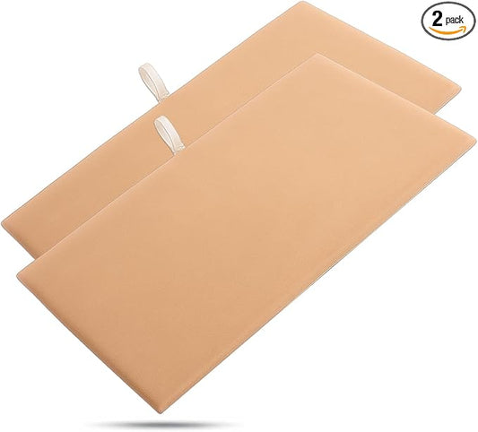 TheDisplayGuys For Your Modern Living 2-Pack Flat Foam Cushion Jewelry Display Pad Inserts - Velvet - Tray/Case Liners - Necklaces, Bracelets, Watches (Brown) by The Display Guys