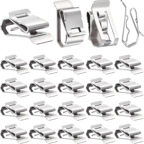 Dunzy 4 Pcs Solar Wire Clips Stainless Steel S Clip, 0.2 to 0.3 Inch by Dunzy