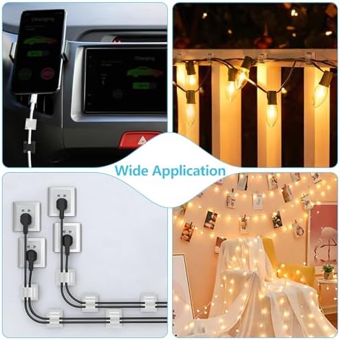 100PCS Cable Clips, Abnii Adhesive Wire Clips Cord Organizer, Large - Image 5