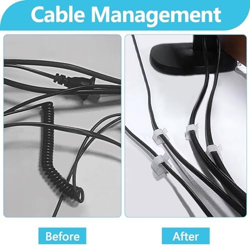 100PCS Cable Clips, Abnii Adhesive Wire Clips Cord Organizer, Large - Image 6
