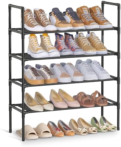 SONGMICS 4-Tier Shoe Rack, Shoe Storage for Hallway Closet by SONGMICSbySONGMICSHOME
