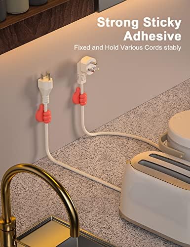 iToleeve 12 Pack Thumbs Up Cable Clips, Cord Organizer for Wire Management - Image 5