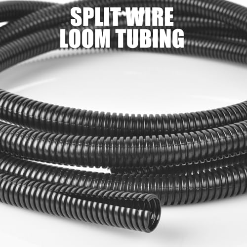 1 Inch Wire Loom Split Tubing - 10 ft Cord Protector Electric Wires Covers, Automotive Wire Flexible Conduit - Image 3