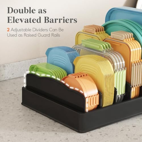 Lifewit Kitchen Cabinet Organizer for Food Contanier Lid with 7 Sections - Image 6