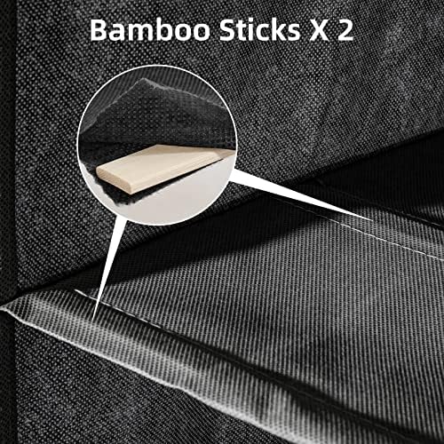 2 Packs Hanging Closet Organizer, 4-Shelf Closet Organizers and Storage with Side Pockets, Collapsible Hanging Shelves for Closet & RV & College Dorm,Black - Image 4