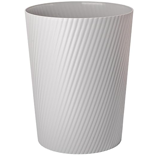 UUJOLY Small Trash Can Wastebasket Garbage Can Container Bins for Bathrooms, Laundry Room, Kitchens, Offices, Kids Rooms, Dorms (Grey)