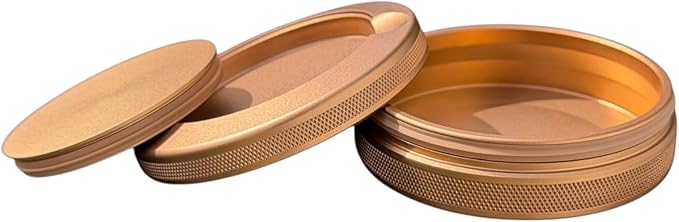 3.0 | Metal Container for Zyn, Premium Aluminum Can & Rugged Pouch Holder | Extra Capacity, Knurled Grip & Used Pouch Storage | EDC (Champagne Gold)