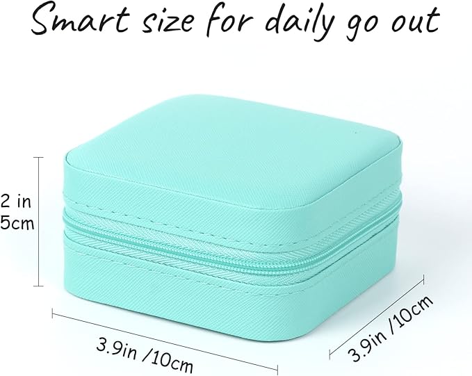MFXIP Travel Jewelry Case Small Jewelry Box Jewelry Organizer Storage Case Portable PU Leather Mini Jewelry Travel Case for Girls Womens Earring, Necklace, Rings,Bracelets