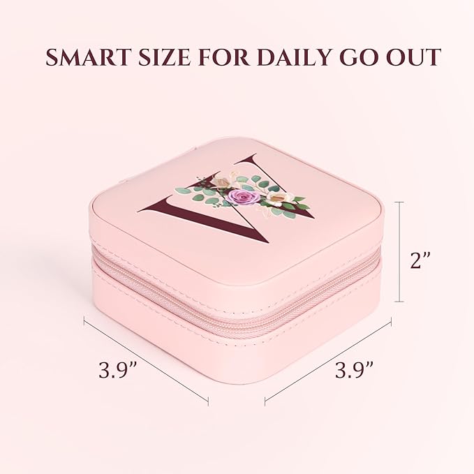 MFXIP Easter Basket Stuffers for Teens Essentials, Valentines Day Christmas Stocking Stuffers for Women Teen Girl Gifts Trendy Stuff Travel Jewelry Box Case Organizer Personalized Birthday Gifts