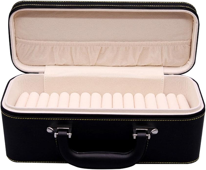 Yiju 15 Slots Bangle Box, Jade Bracelets Display Case Storage Case Jewelry Organizer PU Leather Bracelet Case for Retail Stores Dresser Engagement